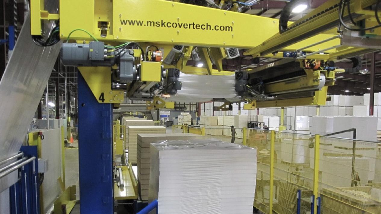The special MSK coordinate stretching method is ideal for extreme product / pallet dimensions and allows the use of thinner film